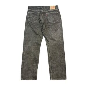 Vintage Levi's 501XX Jeans Mens Size 34W Black Denim Straight Leg Button Fly